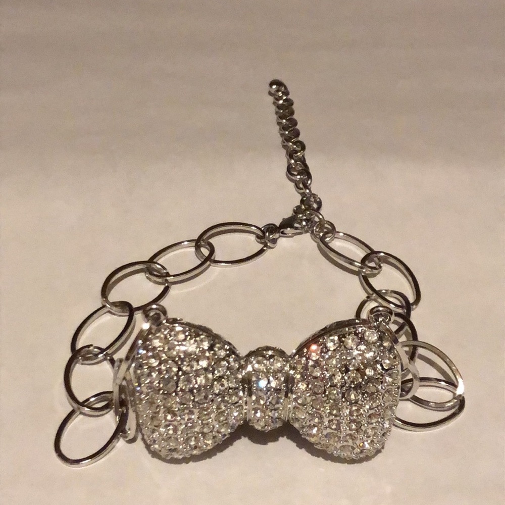 Fantasy Diamond Bow Tie Necklace Accent Jewelry